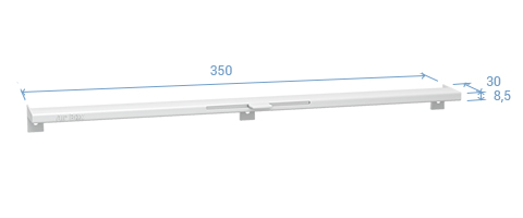 Airbox, dimensions: 350x42.4x8.5/20.5